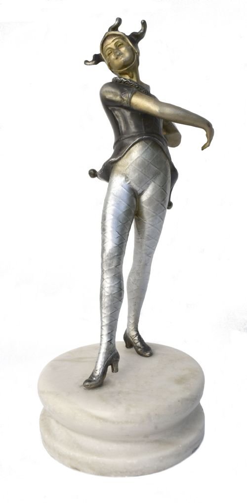 Art Deco Spelter 'Court Jester' Figure, C1930