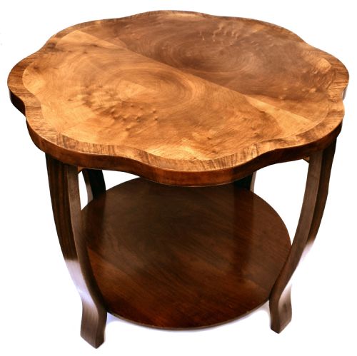 Art Deco English Walnut Coffee Table, 1930'S