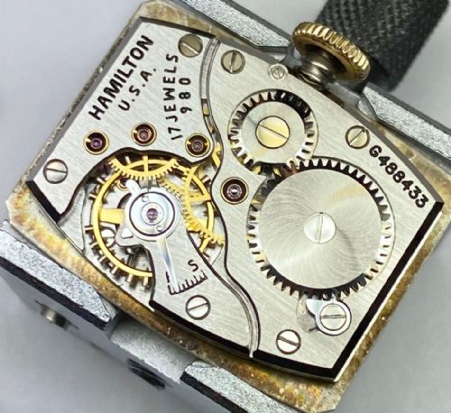 fig 1. Art Deco Gents c1946, Serviced,10k GF Watch By Hamilton