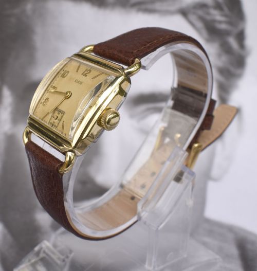 ART DECO SERVICED 10K GOLD FILLED GENTS WRIST WATCH BY ELGIN C1946 - ADDITIONAL PHOTO 2