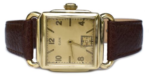 ART DECO SERVICED 10K GOLD FILLED GENTS WRIST WATCH BY ELGIN C1946 - ADDITIONAL PHOTO 10
