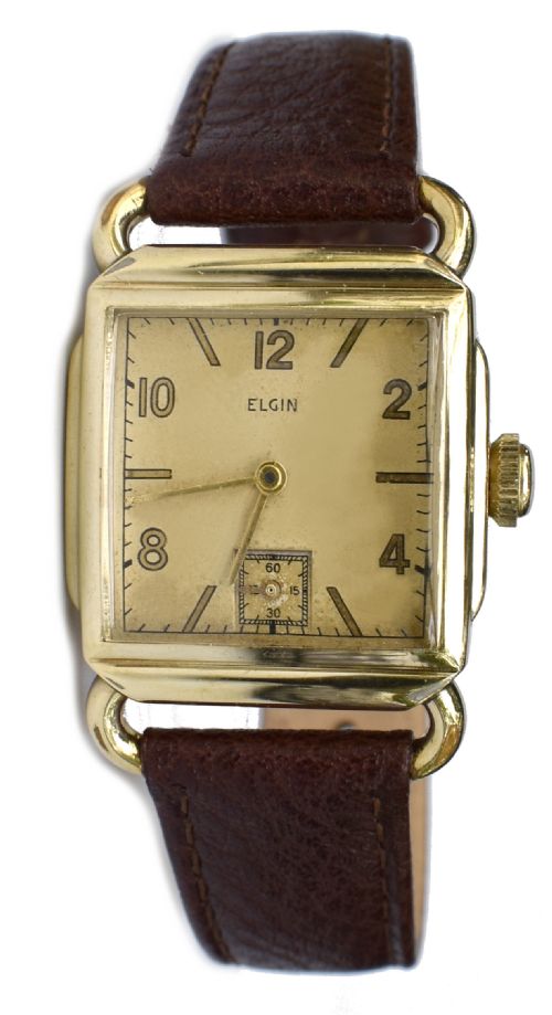ART DECO SERVICED 10K GOLD FILLED GENTS WRIST WATCH BY ELGIN C1946 - ADDITIONAL PHOTO 12