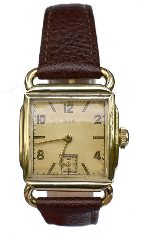 ART DECO SERVICED 10K GOLD FILLED GENTS WRIST WATCH BY ELGIN C1946 - ADDITIONAL PHOTO 13