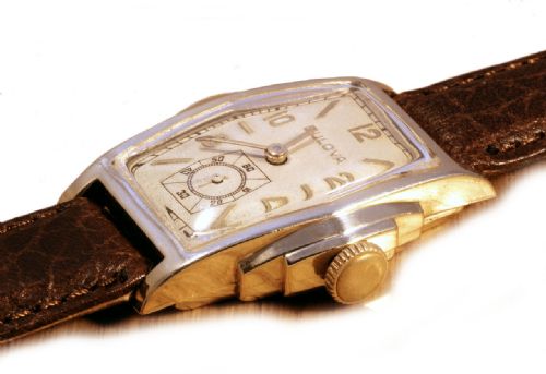 fig 1. Art Deco, c1937, Bulova American Clipper Gents Wristwatch, Newly Serviced