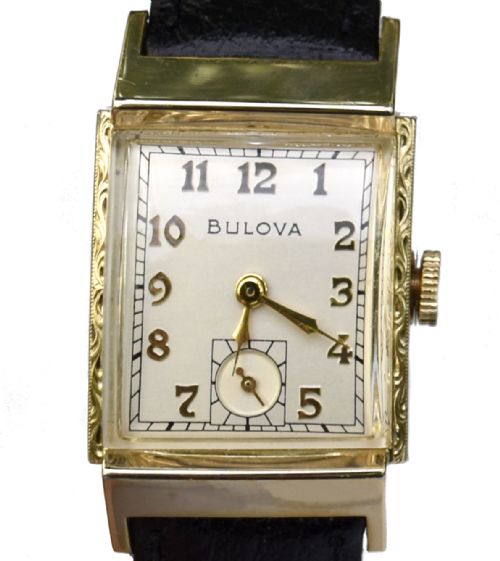Art Deco Gents 10k Rolled Gold Wristwatch, C1949, Fully Serviced