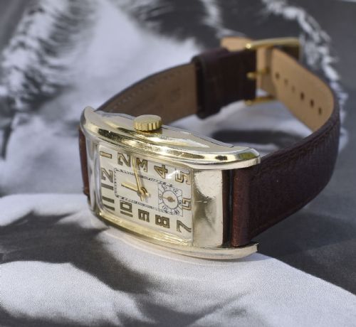 fig 2. Art Deco Gents Gruen Swiss Watch, serviced, c1930's