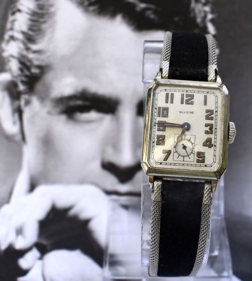 Art Deco Gentleman's 14k White Gold Wrist Watch, C1930