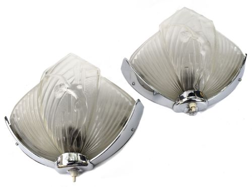 Art Deco Pair of Nude Female Wall Lights, C1930