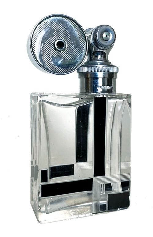fig 2. Art Deco Marcel Franck Glass & Chrome Geometric Perfume Atomiser, c1930s