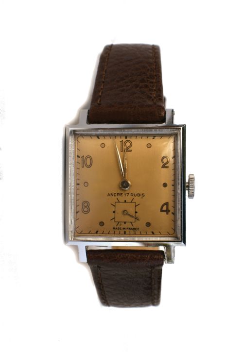 ART DECO 17 JEWELS SQUARE DIAL GENTS MANUAL WRISTWATCH C1930 - ADDITIONAL PHOTO 3