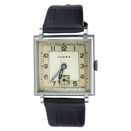fig 1. Art Deco Gents Manual Wristwatch by French Watchmakers Judex, circa 1930