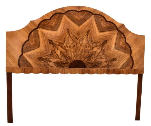 Art Deco Double Bed 'Sunburst' Headboard, C1930