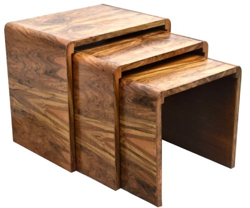 Art Deco H & L Epstein Set of Three Nest of Tables, C1930s