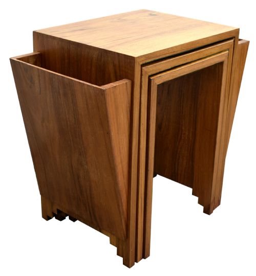 Art Deco Skyscraper Nest of Three Tables , C1930