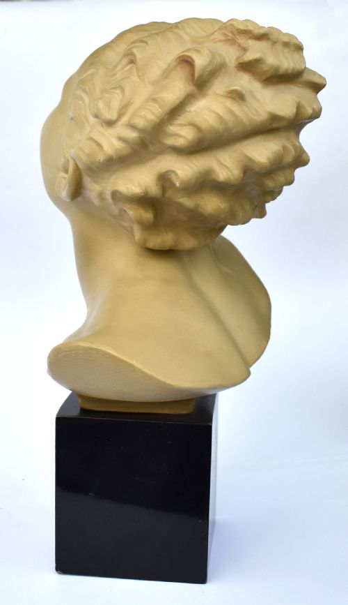 ART DECO BUST ON STAND BY BOHUMIL REZL C1930 - ADDITIONAL PHOTO 6