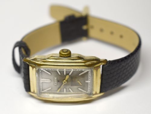 fig 2. Art Deco Gents 14k Gold Filled Watch By Elgin , 1934