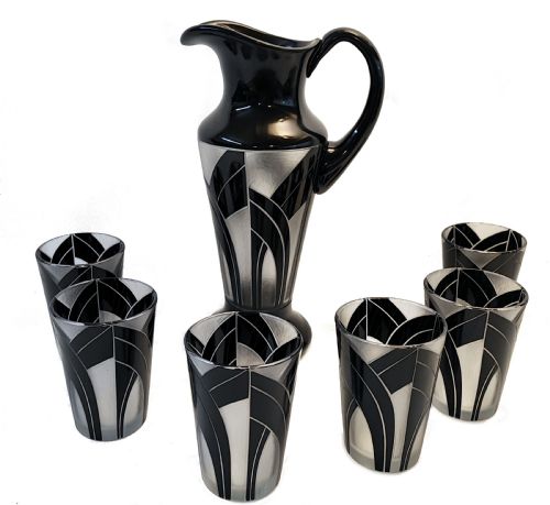 ART DECO CZECH GLASS DRINKS SET C1930 - ADDITIONAL PHOTO 6