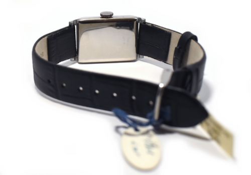 fig 2. Art Deco 1930's Gents Chrome Wristwatch, Never Used, Newly Serviced