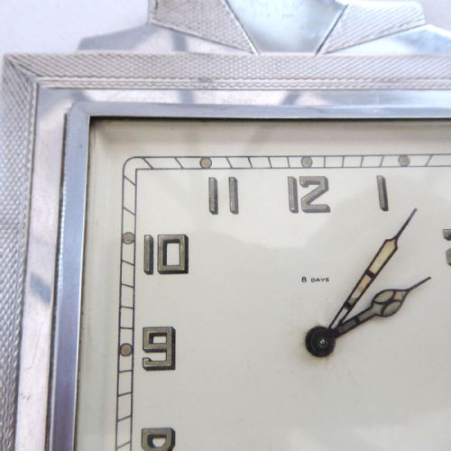 ART DECO CHROME SMALL 'SMITHS' CLOCK BY AL DAVENPORT C1930 - ADDITIONAL PHOTO 2