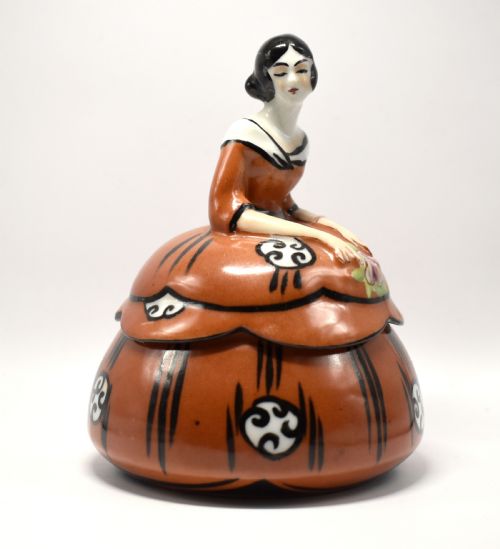 ART DECO 1930'S CERAMIC POWDER BOWL - ADDITIONAL PHOTO 4