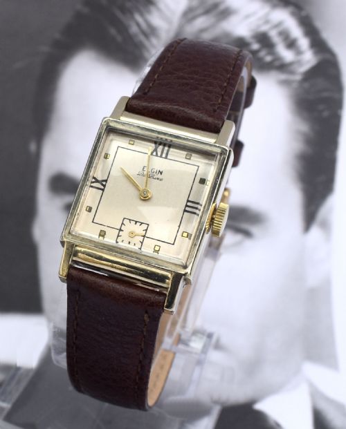 Art Deco Gents 10k Gf Watch by Elgin, Serviced, C1946