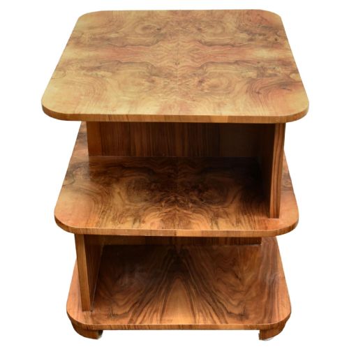 ART DECO WALNUT SECTIONAL BOOK TABLE ENGLISH C1930 - ADDITIONAL PHOTO 4