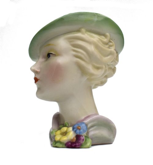 ART DECO CERAMIC BUST FIGURINE C1930 - ADDITIONAL PHOTO 4