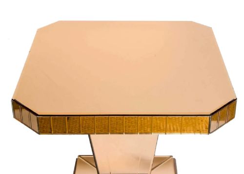 fig 2. Art Deco Peach Mirror Glass Table, c1930
