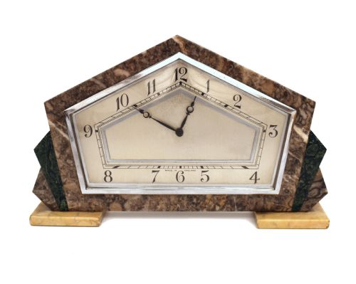 Art Deco English Mantle Clock , 8 Day, Serviced, C1930