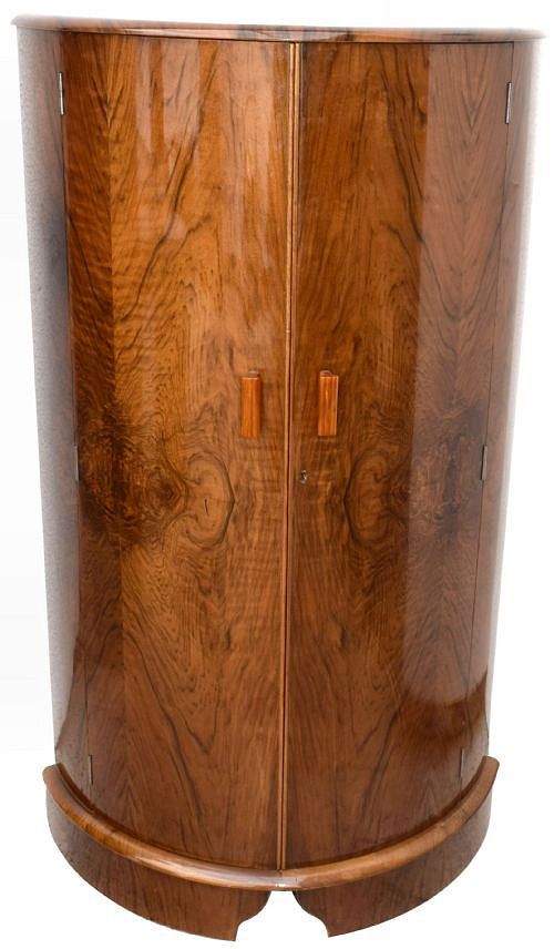 Art Deco Demi Walnut Cocktail Drinks Cabinet, C1930