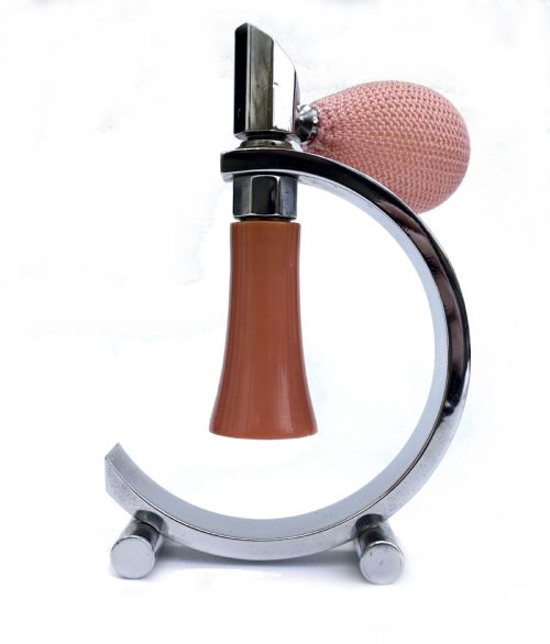 Art Deco Modernist Ladies Perfume Atomizer & Stand, C1930