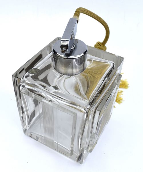 ART DECO HUGE CZECH GLASS LADIES PERFUME ATOMIZER C1930 - ADDITIONAL PHOTO 5