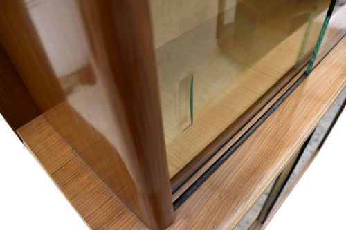 ART DECO GLAMOUROUS SYCAMORE WALNUT GLAZED BOOKCASE ENGLISH C1930 - ADDITIONAL PHOTO 5