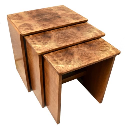 Art Deco H & L Epstein Set of Three Nest of Tables, English, C1930s