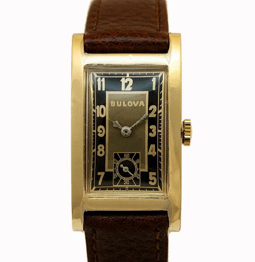 Art Deco Gents 10k Rolled Gold Watch by Bulova, C1939