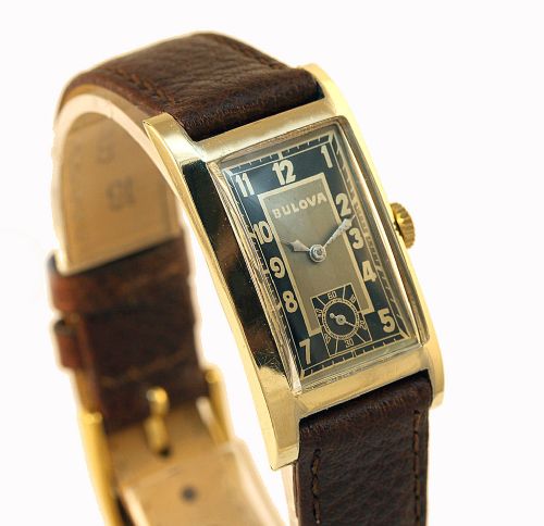 fig 2. Art Deco Gents 10k Rolled Gold Watch By Bulova, c1939