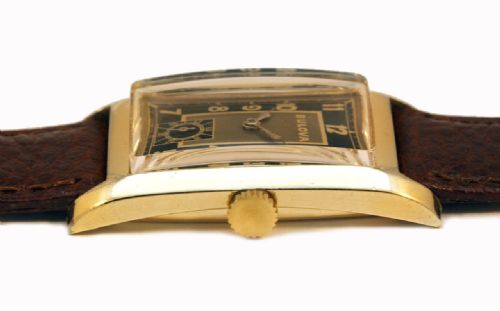 fig 4. Art Deco Gents 10k Rolled Gold Watch By Bulova, c1939