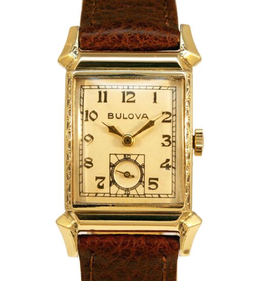Art Deco Gents 10 K Rolled Gold Watch Ww2, C1943, Just Serviced, Great Condition