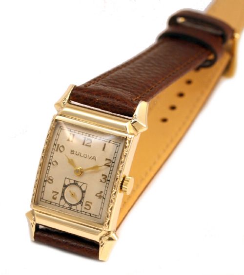 fig 3. Art Deco Gents 10 K Rolled Gold Watch WW2, c1943, Just Serviced, Great Condition