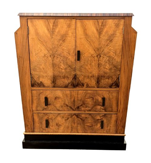 Art Deco Walnut Tallboy, C1930