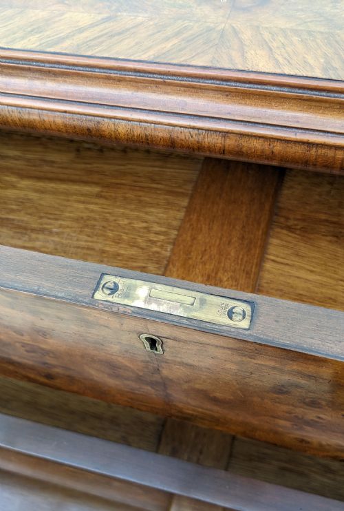 fig 1. Art Deco High Quality Burr Walnut Chest Of Five Drawers, English, c1930's