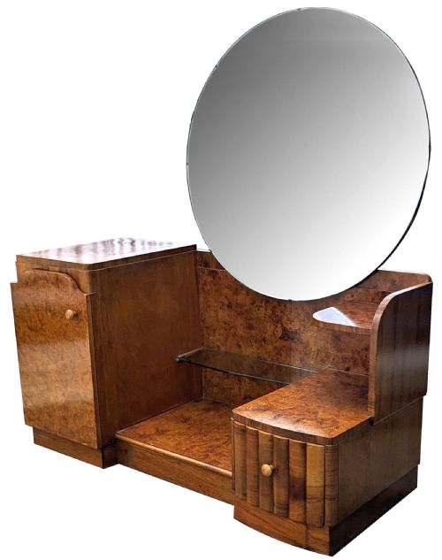 ART DECO STYLISH DRESSING TABLE IN WALNUT C1930 - ADDITIONAL PHOTO 1