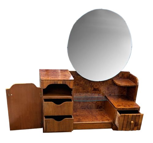 ART DECO STYLISH DRESSING TABLE IN WALNUT C1930 - ADDITIONAL PHOTO 5