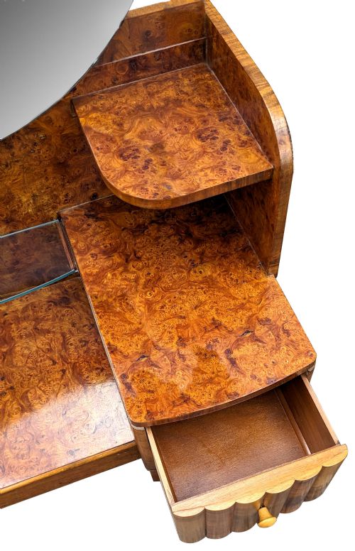 ART DECO STYLISH DRESSING TABLE IN WALNUT C1930 - ADDITIONAL PHOTO 7