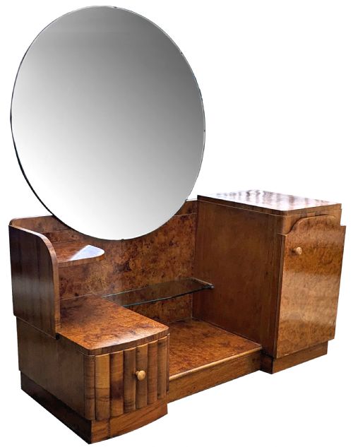 ART DECO STYLISH DRESSING TABLE IN WALNUT C1930 - ADDITIONAL PHOTO 8