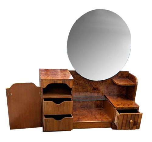 ART DECO STYLISH DRESSING TABLE IN WALNUT C1930 - ADDITIONAL PHOTO 9