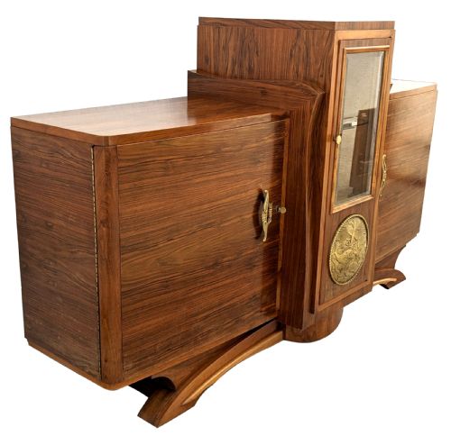 ART DECO SPECTACULAR WALNUT SIDEBOARD FRENCH C1930 - ADDITIONAL PHOTO 6