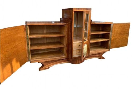ART DECO SPECTACULAR WALNUT SIDEBOARD FRENCH C1930 - ADDITIONAL PHOTO 8