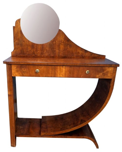 Art Deco Modernist Walnut Dressing Table, C1930
