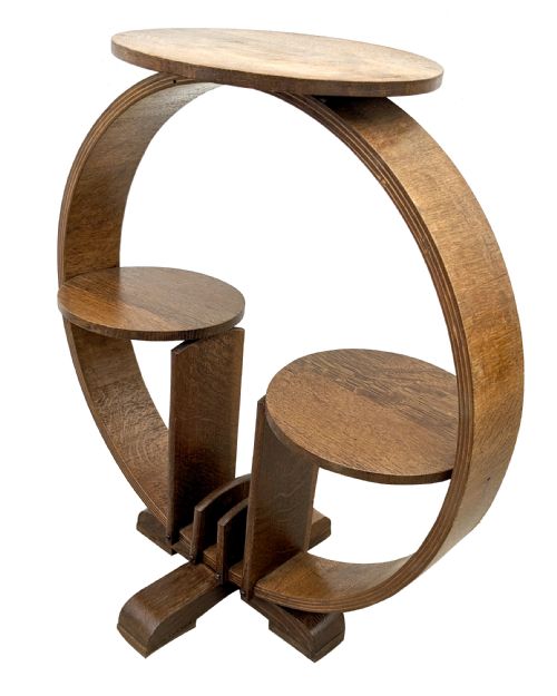 Art Deco Oak Display & Magazine Stand, C1930